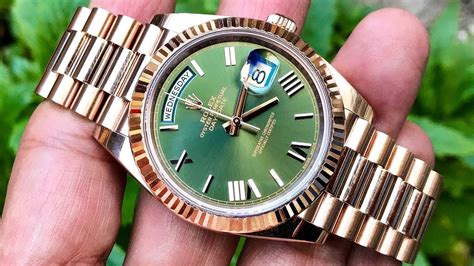 rolex presidential green face price